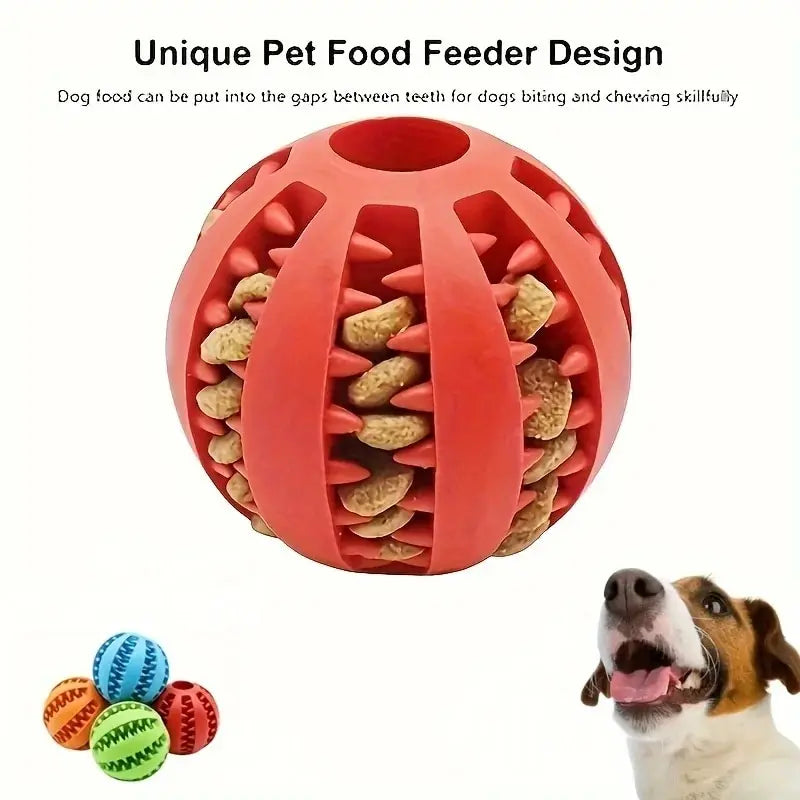 Treat Dispensing Dog Ball – Chew-Resistant Food Puzzle Toy